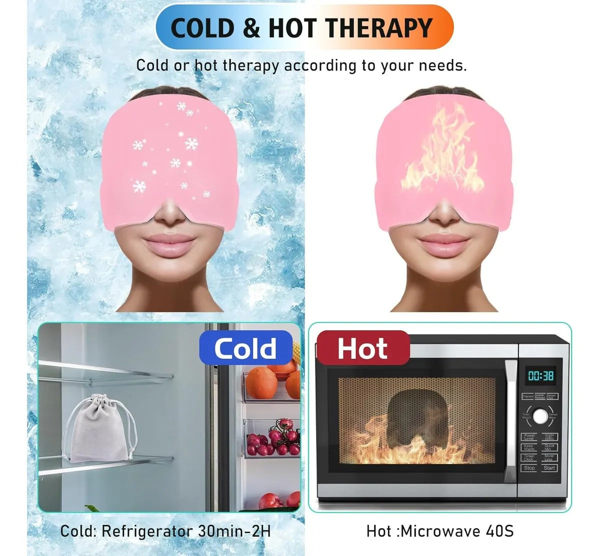 Gorro De Gel Alivio De Migraña y dolor  de cabeza.